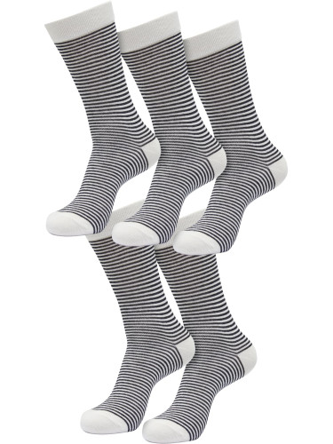 Fine Stripe 5-Pack socks white/black