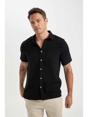 DEFACTO Regular Fit Polo Neck Cotton Short Sleeve Shirt