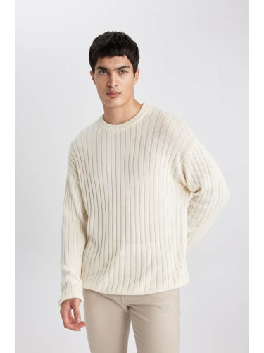 DEFACTO Relax Fit Crew Neck Sweater