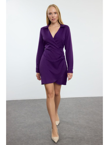 Trendyol Purple Plain Woven Dress