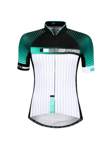 Women's Short Sleeve Cycling Jersey Force Dash Lady Turquoise, S