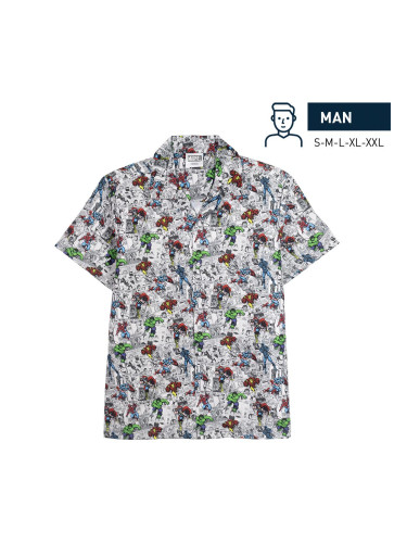 SHORT SHIRT POPELIN MARVEL