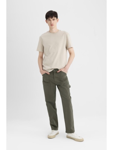 DEFACTO Straight Fit Straight Leg Gabardine Trousers