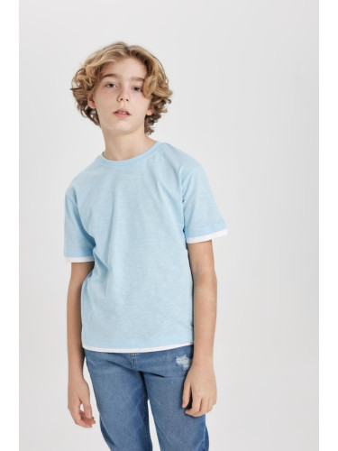 DEFACTO Boy's Crew Neck Short Sleeve T-Shirt