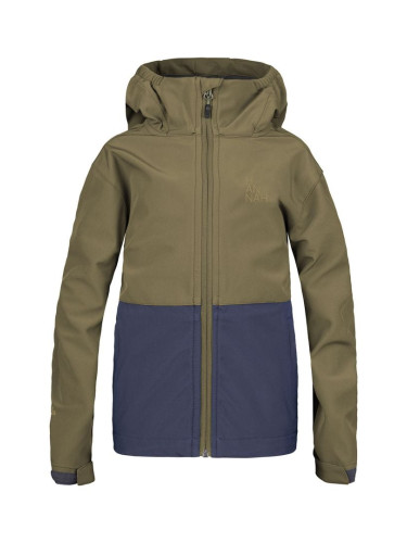 Boys' softshell jacket Hannah WAT JR military olive/india ink