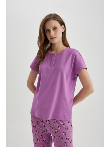 DEFACTO Fall In Love Regular Fit Crew Neck Short Sleeve Casual Pajama Top