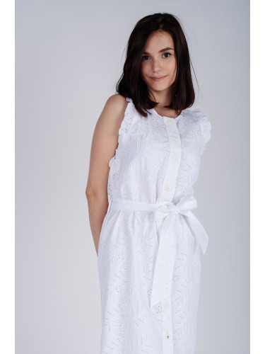 Tommy Hilfiger Dress - RUBI EMB DRESS NS white