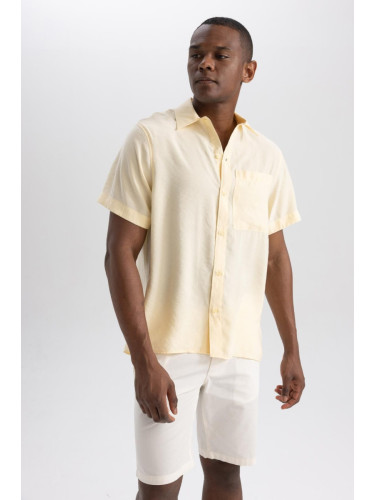 DEFACTO Relax Fit Poplin Short Sleeve Short Sleeve Shirt