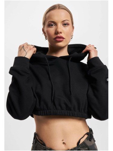 Women's cropped sweatshirt EvilFuture black