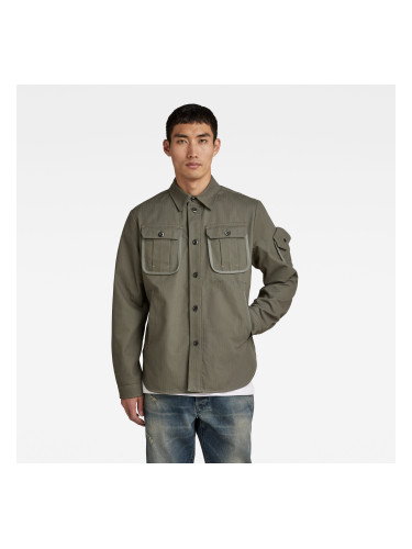 G-STAR Jacket - Stand collar Overshirt green