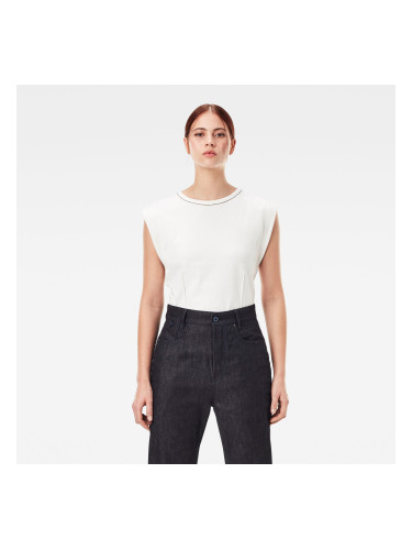 G-STAR Top - Waisted Top White