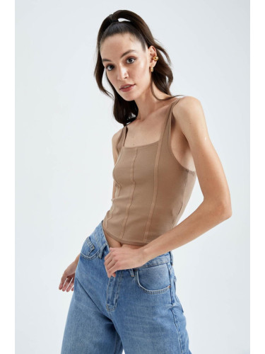 Sorbet X Defacto Square Collar Corset Look Undershirt