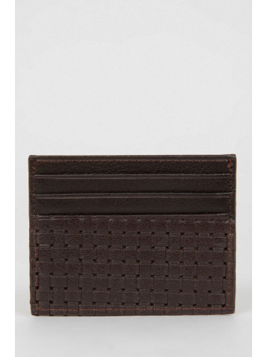 DEFACTO Men's Faux Leather Card Holder