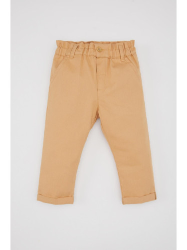 DEFACTO Baby Girl Paperbag Folded Leg Gabardine Trousers