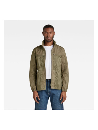 G-STAR Jacket - Fabric mix overshirt green