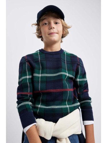 DEFACTO Boy's Crew Neck Knitwear Sweater