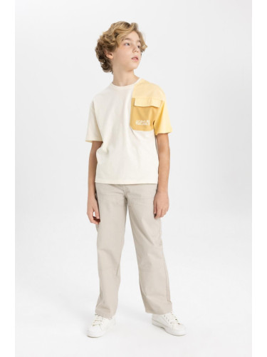 DEFACTO Boy's Loose Fit Standard Leg Gabardine Trousers