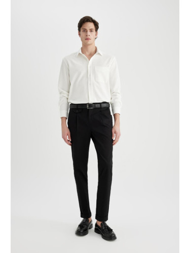 DEFACTO Tapered Fit Double Leg Twill Trousers