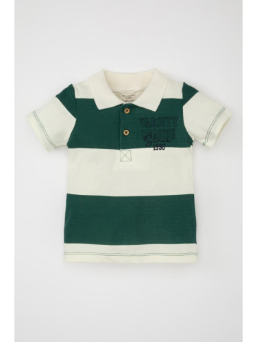 DEFACTO Baby Boy Printed Short Sleeve Polo T-Shirt