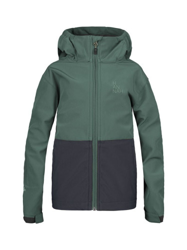 Boys' softshell jacket Hannah WAT JR dark forest/anthracite