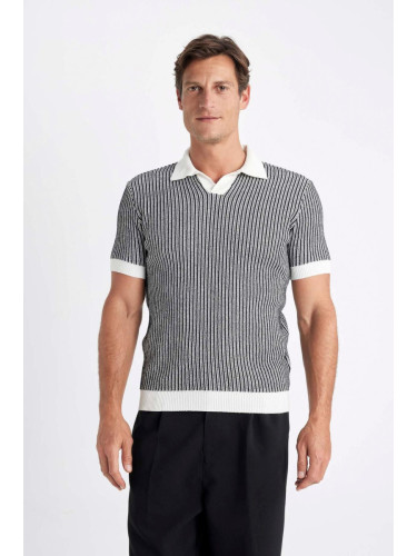 DEFACTO Standard Fit Short Sleeve Knitwear Polo T-Shirt