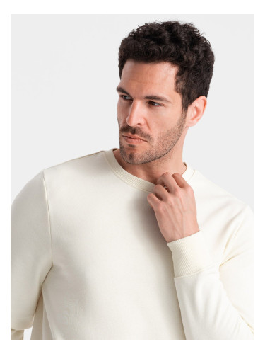 Ombre BASIC men's non-stretch cotton sweatshirt - cream