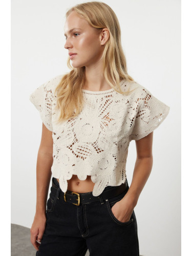 Trendyol Stone Crop Knitwear Blouse