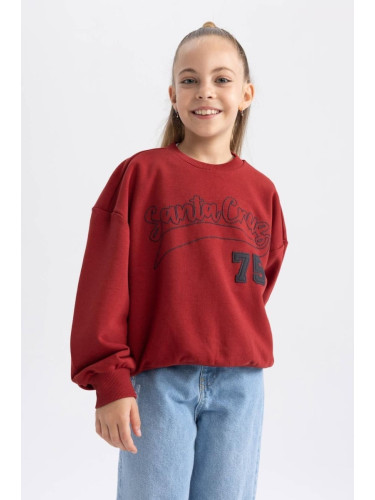 DEFACTO Girl Oversize Fit Thick Sweatshirt