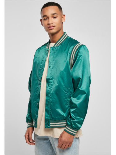 Satin College Jacket Green