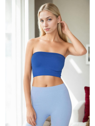 22521 Dewberry Seamless Women Crop-SKY BLUE