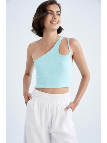 DEFACTO Slim Fit One Shoulder Ribbed Camisole Athlete