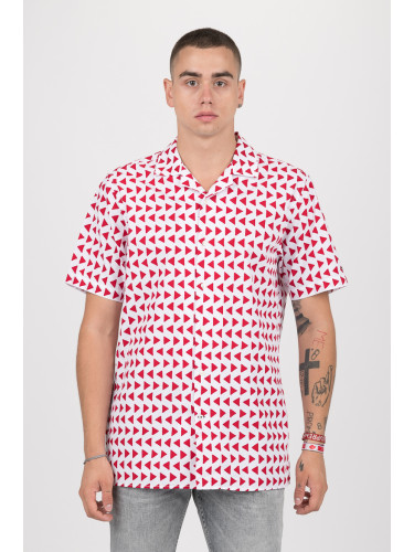 Shirt - TOMMY HILFIGER BOLD GEO PRINT SHIRT S/S white-red