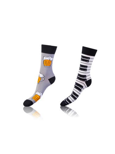 Bellinda 
CRAZY SOCKS 2x - Cheerful Socks 2 Pairs - Black - White