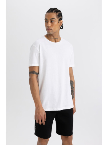 DeFactoFit Standard Fit Crew Neck Printed Short Sleeve T-Shirt