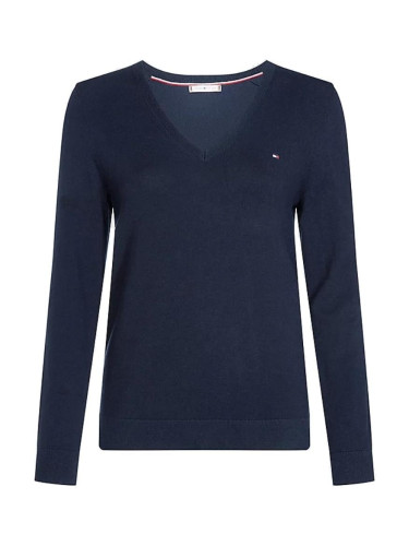 Tommy Hilfiger Sweater - HERITAGE V-NK SWEATER dark blue