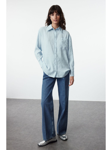 Trendyol Light Blue Tencel Woven Shirt