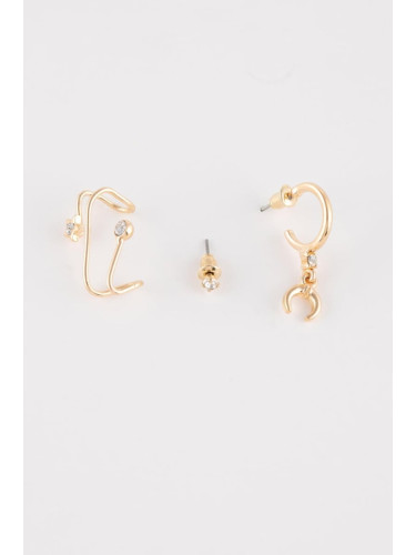 DEFACTO Woman's 3-Piece Gold Earring