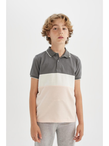 DEFACTO Boy's Pique Short Sleeve Polo T-Shirt