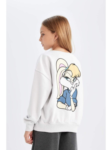 DEFACTO Girl Looney Tunes Relax Fit Crew Neck Sweatshirt