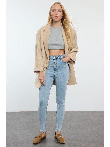 Trendyol Blue High Waist Skinny Jeans