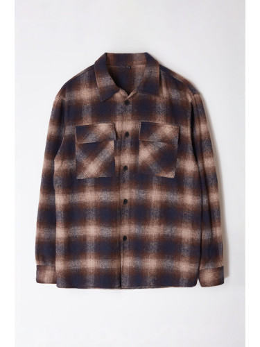 Trendyol Black Regular Fit Winter Checkered Plaid Lumberjack Jacket