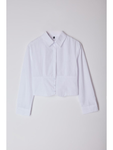 Trendyol White Fitted Shirt