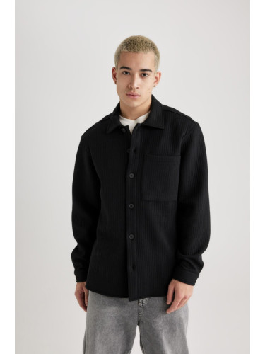 DEFACTO Regular Fit Quilted Long Sleeve Shirt Jacket