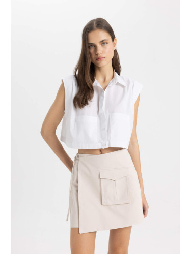 DEFACTO Gabardine High waist Short Leg Short