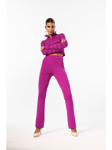 DEFACTO Flare Leg Ribbed Knitwear Trousers