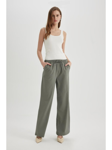 DEFACTO Wide Leg High Waist Standard Length Trousers