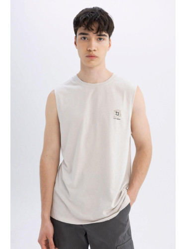 DEFACTO Regular Fit Printed Crew Neck Undershirt