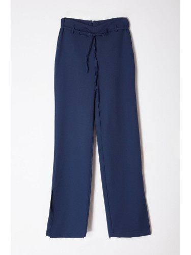 Trendyol Navy Blue V Waist Detailed Woven Trousers