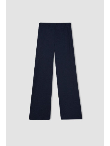 DEFACTO Wide Leg Straight Leg Crepe Trousers