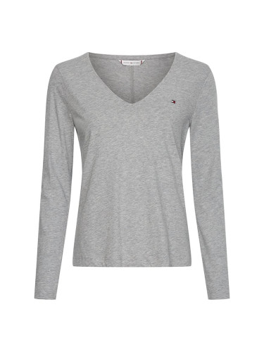 Tommy Hilfiger Top - REGULAR CLASSIC V-NK TOP LS grey